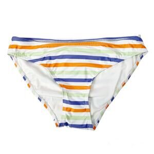 Andie Bikini Bottom Women XS Multicolor Striped Swimwear Vacation Cruise Resort